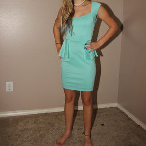 Cute Green/Teal Party Dress